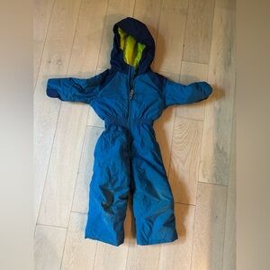 Lands' End Kids Blue and Yellow Snowsuit